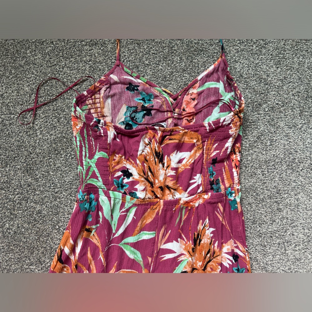 Express Women’s Halter Midi Dress Size Small in Pink/Multicolored Floral - Picture 3 of 10
